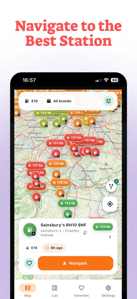 Navigate to the best station