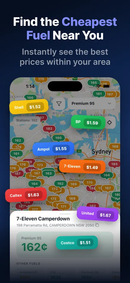 Find the cheapest fuel near you